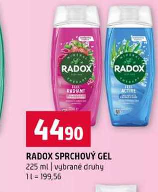 RADOX SPRCHOVÝ GEL 225 ml vybrané druhy Terno