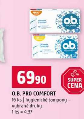 O.B. PRO COMFORT 16 ks hygienické tampony vybrané druhy 