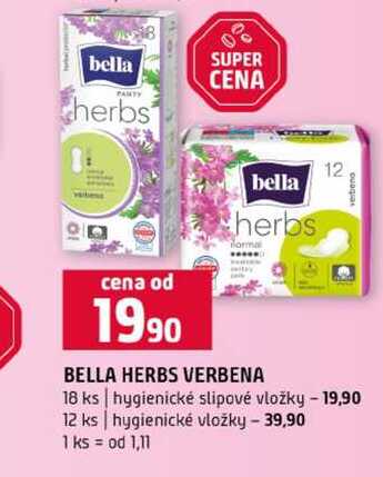 BELLA HERBS VERBENA 18 ks hygienické slipové vložky 12 ks hygienické vložky 