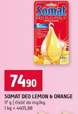 SOMAT DEO LEMON & ORANGE 17 g čistič do myčky 