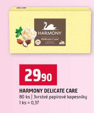 HARMONY DELICATE CARE 80 ks 3vrstvé papírové kapesníky Terno