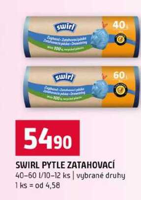 SWIRL PYTLE ZATAHOVACÍ 40-60l 10-12 ks vybrané druhy Terno
