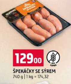 ŠPEKÁČKY SE SÝREM 740 g