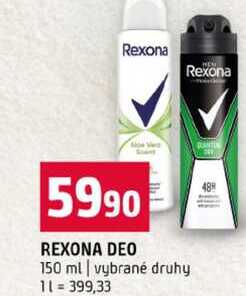REXONA DEO 150 ml vybrané druhy Terno