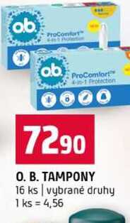 O. B. TAMPONY 16 ks vybrané druhy Terno