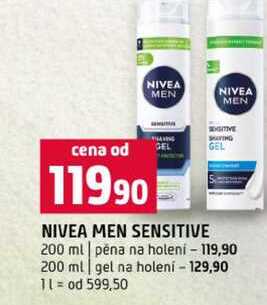NIVEA MEN SENSITIVE 200 ml péna na holení 200 ml gel na holení Terno