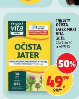 TABLETY OČISTA JATER MAXI VITA 30 ks