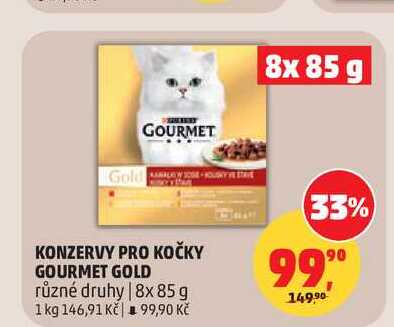 KONZERVY PRO KOČKY GOURMET GOLD různé druhy 8x 85g