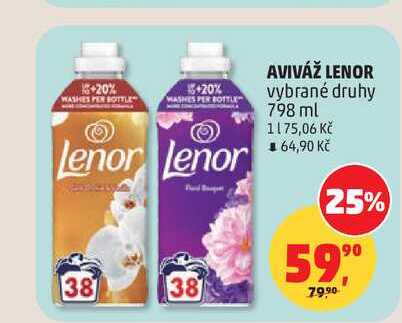 AVIVÁŽ LENOR vybrané druhy 798 ml Penny Market