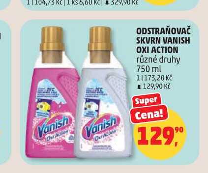 ODSTRAŇOVAČ SKVRN VANISH OXI ACTION 750 ml Penny Market