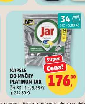 KAPSLE DO MYČKY PLATINUM JAR 34 ks
