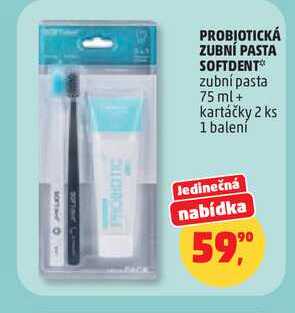 PROBIOTICKÁ ZUBNÍ PASTA SOFTDENT zubní pasta 75 ml Penny Market