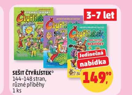 SEŠIT ČTYŘLÍSTEK 144-148 stran