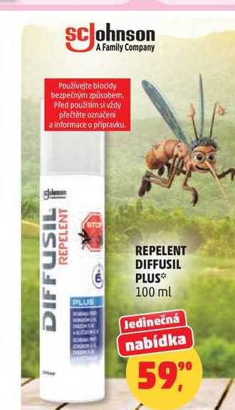 REPELENT DIFFUSIL PLUS 100 ml Penny Market