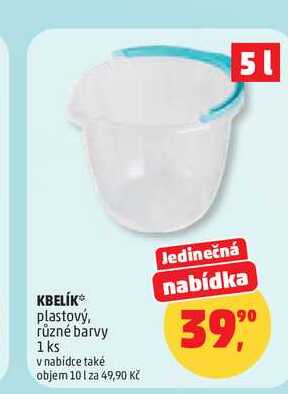 KBELÍK plastový, různé barvy 1 ks Penny Market