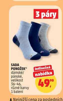 3 páry PONOŽEK