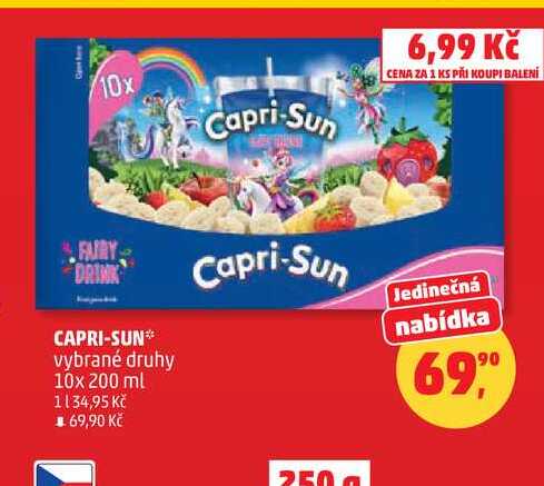 CAPRI-SUN vybrané druhy 10x 200 ml