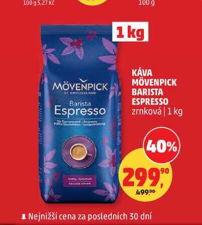 KÁVA MÖVENPICK BARISTA ESPRESSO zrnková 1 kg v akci
