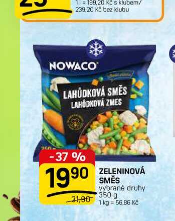 ZELENINOVÁ SMĚS vybrané druhy 350 g 