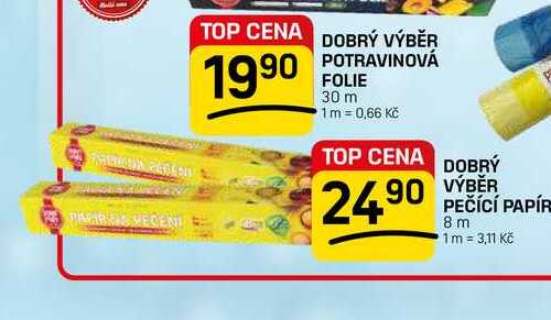 DOBRÝ VÝBĚR PEČÍCÍ PAPÍR 8 m