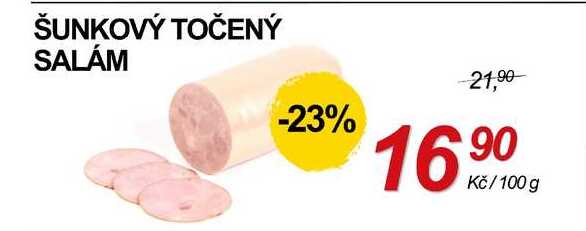 ŠUNKOVÝ TOČENÝ SALÁM, 100 g 
