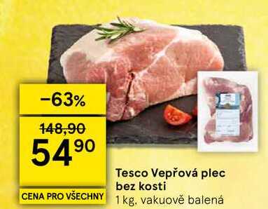 Tesco Vepřová plec bez kosti, 1 kg
