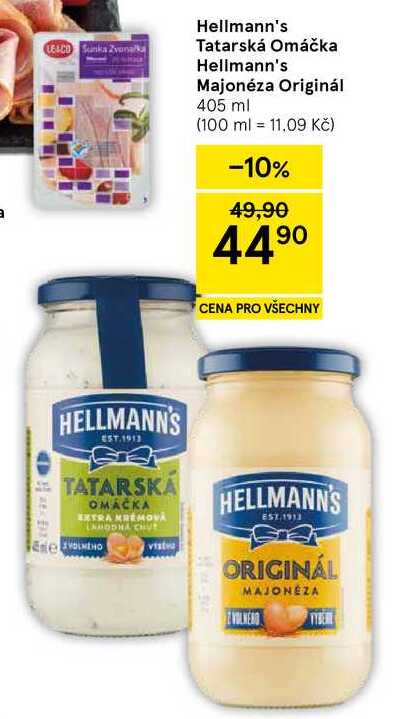 Hellmann's Tatarská Omáčka, 405 ml 