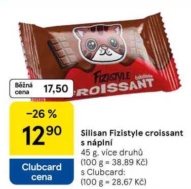 Silisan Fizistyle croissant s náplní, 45 g