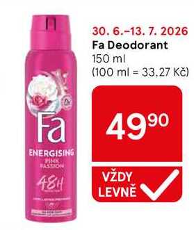 Fa Deodorant, 150 ml Tesco