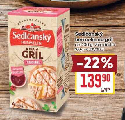 Sedlčanský hermelín na gril od 400 g