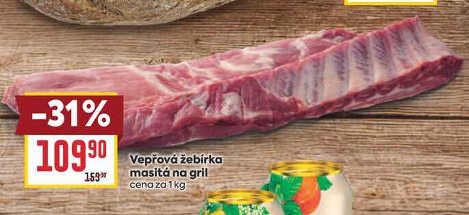 Vepřová žebírka masitá na gril cena za 1kg 