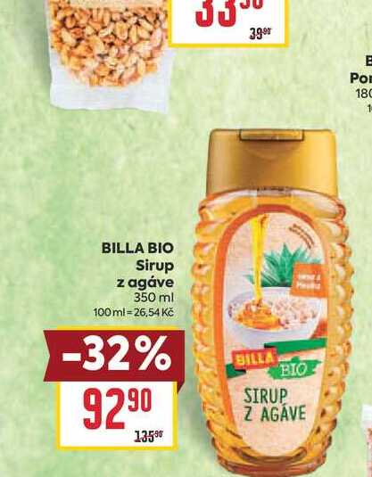 BILLA BIO Sirup z agáve 350 ml