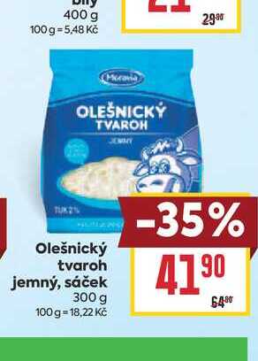 Olešnický tvaroh jemný, sáček 300 g 