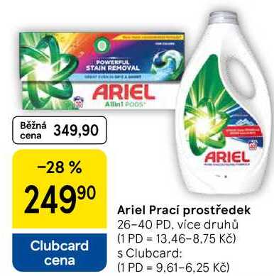 Ariel Prací prostředek, 26-40 PD, více druhů Tesco