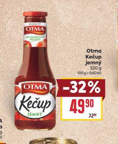 Otma Kečup jemný 520 g 