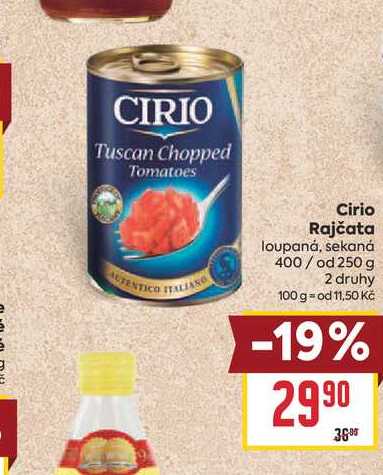 Cirio Rajčata loupaná, sekaná 400/ od 250 g 