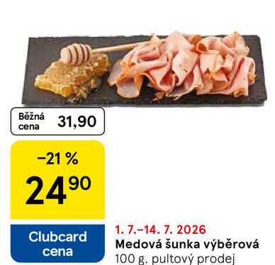 Medová šunka výběrová, 100 g 