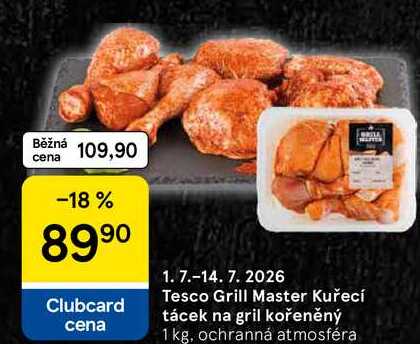 Tesco Grill Master Kuřecí tácek na gril kořeněný, 1 kg