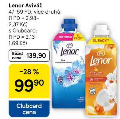 Lenor Aviváž, 47-59 PD, více druhů  