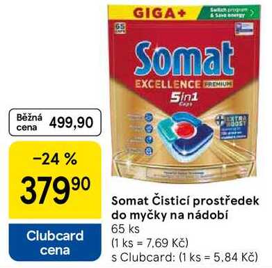 Somat Čisticí prostředek do myčky na nádobí, 65 ks Tesco