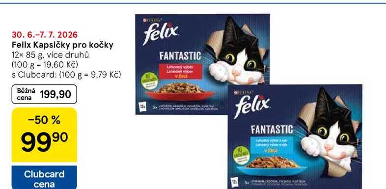 Felix Kapsičky pro kočky, 12× 85 g, více druhů 