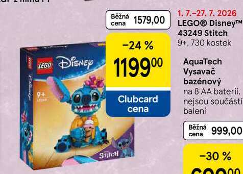 LEGO® Disney™ 43249 Stitch 9+, 730 kostek Tesco