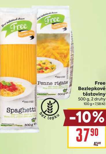 Free Bezlepkové těstoviny 500 g