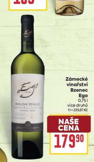 Zámecké vinařství Bzenec Ego 0,75l