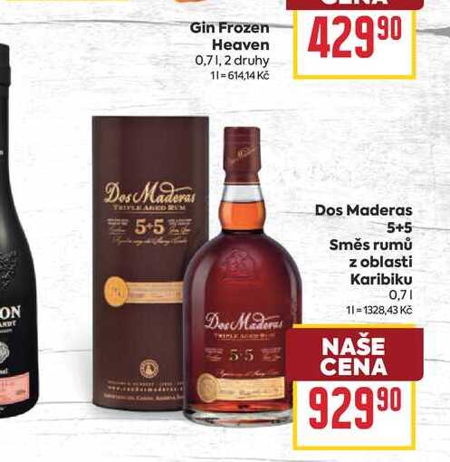 Dos Maderas 5+5 Směs rumů z oblasti Karibiku 0,7l