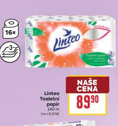 Linteo Toaletní papír 240 m BILLA