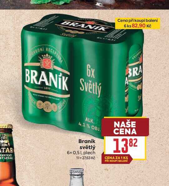 Braník světlý 6x 0,51, plech