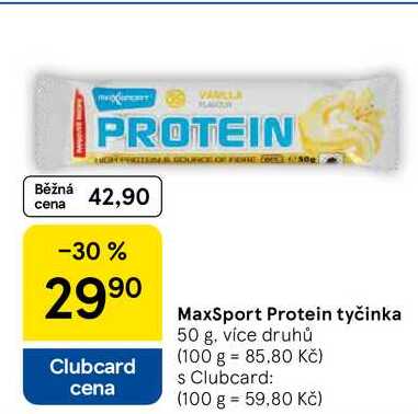 MaxSport Protein tyčinka, 50 g, více druhů  