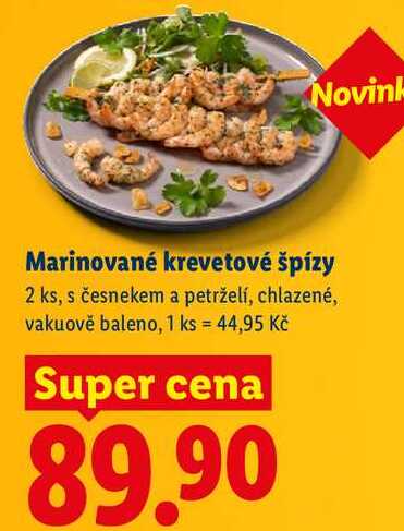 Marinované krevetové špízy, 2 ks