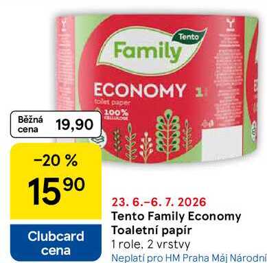 Tento Family Economy Toaletní papír, 1 role, 2 vrstvy 